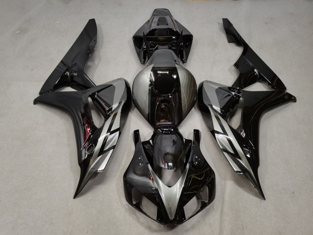 Lojas Carenagens Moto Honda CBR1000RR 2006-2007 - Prata Preto Brilhante
