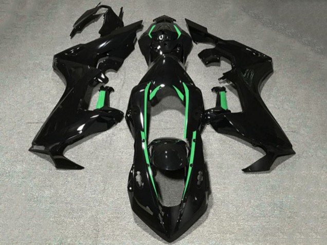 Lojas Carenagens Moto Honda CBR1000RR 2017-2024 - Preto Brilhante Verde Floresta Linha