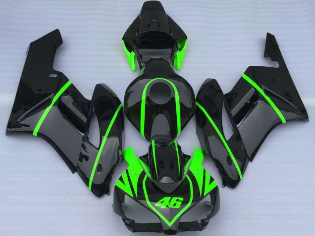 Lojas Carenagens Moto Honda CBR1000RR 2004-2005 - Preto Brilhante Alta Visibilidade Verde