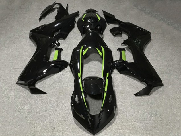 Lojas Carenagens Moto Honda CBR1000RR 2017-2024 - Preto Brilhante Verde Limão Linha