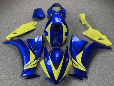 Lojas Carenagens Moto Honda CBR1000RR 2012-2016 - Azul Alta Visibilidade Amarelo