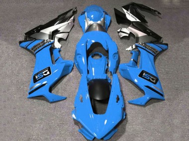 Lojas Carenagens Moto Honda CBR1000RR 2017-2023 - Azul Branco Prata Preto Brilhante DSI