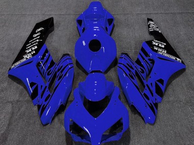 Lojas Carenagens Moto Honda CBR1000RR 2004-2005 - Azul Preto Brilhante Chama