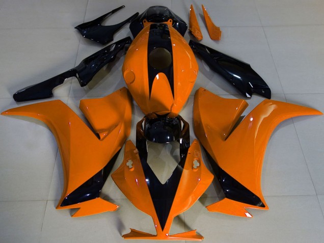 Lojas Carenagens Moto Honda CBR1000RR 2012-2016 - Laranja Preto Brilhante