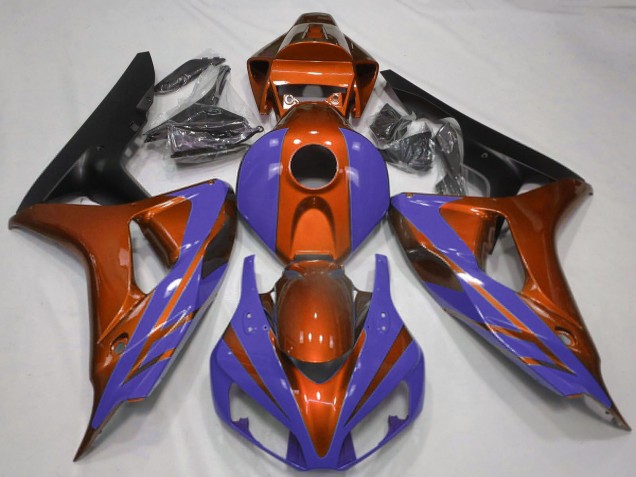 Lojas Carenagens Moto Honda CBR1000RR 2006-2007 - Laranja Azul Preto Fosco