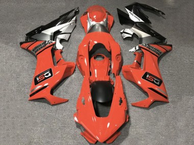 Lojas Carenagens Moto Honda CBR1000RR 2017-2023 - Laranja Branco Prata Preto Brilhante DSI
