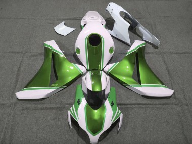 Lojas Carenagens Moto Honda CBR1000RR 2008-2011 - Branco Verde Pérola Brilhante