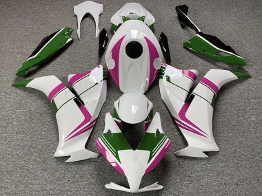 Lojas Carenagens Moto Honda CBR1000RR 2012-2016 - Branco Rosa Verde Preto