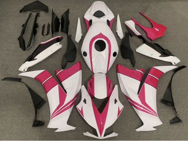Lojas Carenagens Moto Honda CBR1000RR 2012-2016 - Branco Rosa Preto