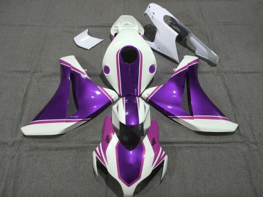 Lojas Carenagens Moto Honda CBR1000RR 2008-2011 - Branco Roxo Brilhante Rosa