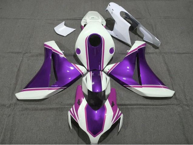 Lojas Carenagens Moto Honda CBR1000RR 2008-2011 - Branco Roxo Brilhante Rosa