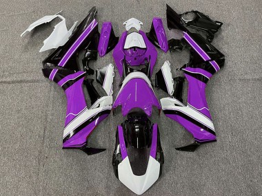 Lojas Carenagem Moto Honda CBR1000RR 2017-2023 - Branco Roxo Preto Brilhante