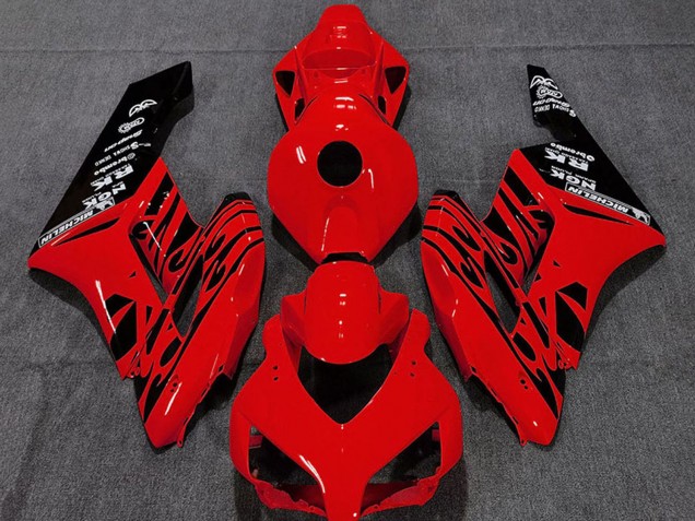 Lojas Carenagens Moto Honda CBR1000RR 2004-2005 - Vermelho Preto Brilhante Chama