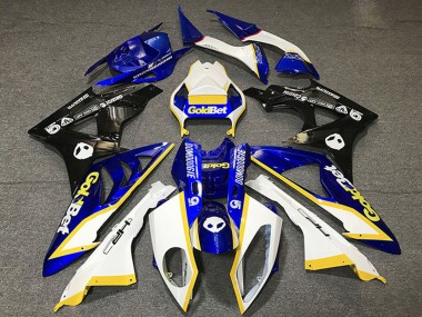 Lojas Carenagens Moto Honda CBR1000RR 2012-2016 - Branco Azul Amarelo Preto Brilhante OuroBet