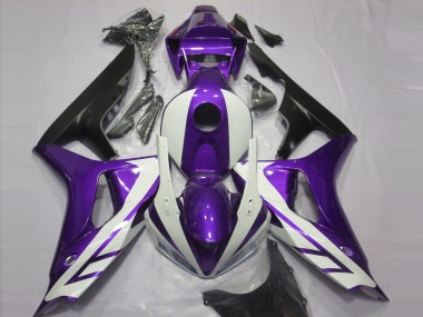 Lojas Carenagens Moto Honda CBR1000RR 2006-2007 - Roxo Branco Preto Fosco