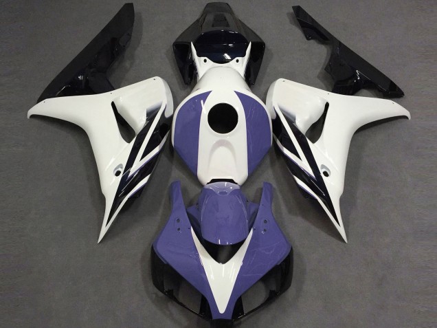 Lojas Carenagens Moto Honda CBR1000RR 2006-2007 - Branco Azul Preto Brilhante