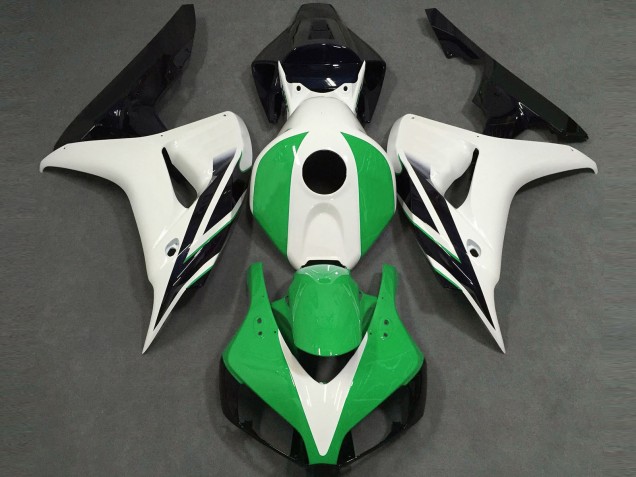 Lojas Carenagens Moto Honda CBR1000RR 2006-2007 - Branco Verde Preto Brilhante