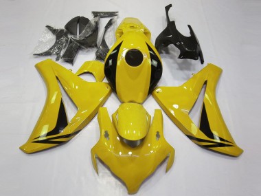 Lojas Carenagens Moto Honda CBR1000RR 2008-2011 - Amarelo Preto Brilhante OEM Estilo