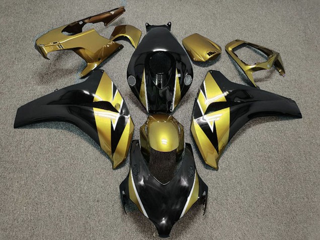 Lojas Carenagem Moto Honda CBR1000RR 2008-2011 - Ouro Preto Brilhante