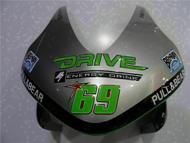 Lojas Carenagem Moto Honda CBR600RR 2003-2004 - Prata Verde Preto Brilhante