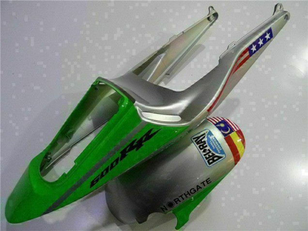 Lojas Carenagem Moto Honda CBR600RR 2003-2004 - Prata Verde Preto Brilhante
