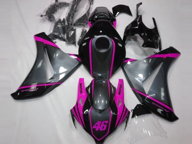 Lojas Carenagens Moto Honda CBR1000RR 2008-2011 - Cinzento Rosa Preto Fosco Motul 46