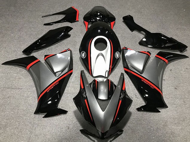 Lojas Carenagens Moto Honda CBR1000RR 2012-2016 - Gunmetal Cinzento Preto Brilhante Vermelho