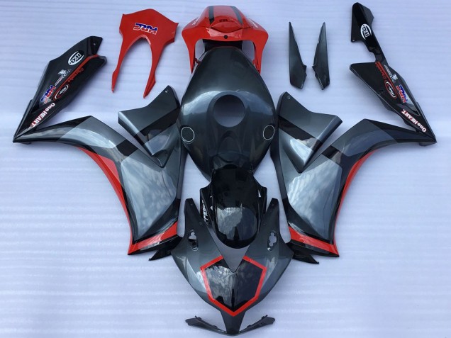 Lojas Carenagens Moto Honda CBR1000RR 2012-2016 - Cinzento Vermelho Preto Brilhante Estilo de Corrida