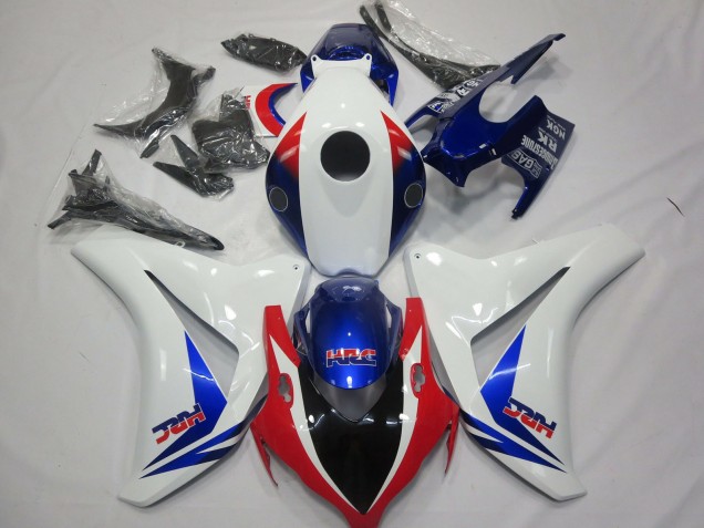 Lojas Carenagem Moto Honda CBR1000RR 2008-2011 - Branco Azul Vermelho HRC