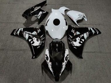 Lojas Carenagens Moto Honda CBR1000RR 2008-2011 - Branco Preto Brilhante Le Mis New