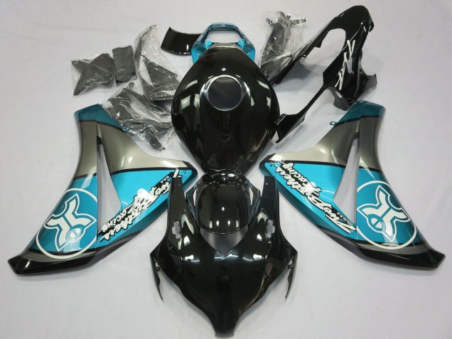 Lojas Carenagens Moto Honda CBR1000RR 2008-2011 - Azul Claro Cinzento Preto Brilhante