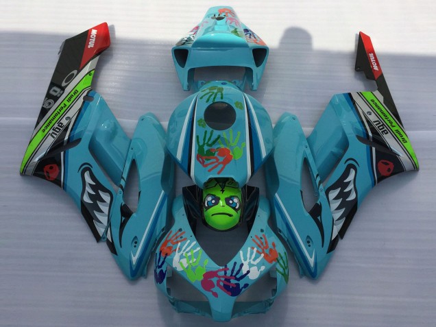 Lojas Carenagens Moto Honda CBR1000RR 2004-2005 - Azul Verde Preto Vermelho Tubarão