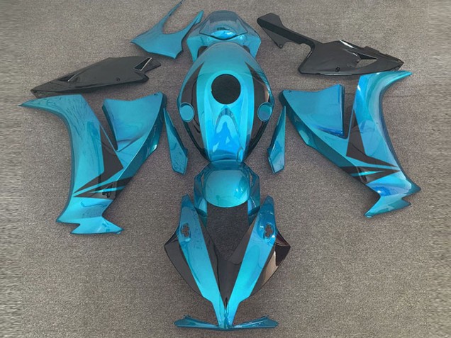 Lojas Carenagens Moto Honda CBR1000RR 2012-2016 - Azul Claro Preto Brilhante Estilo