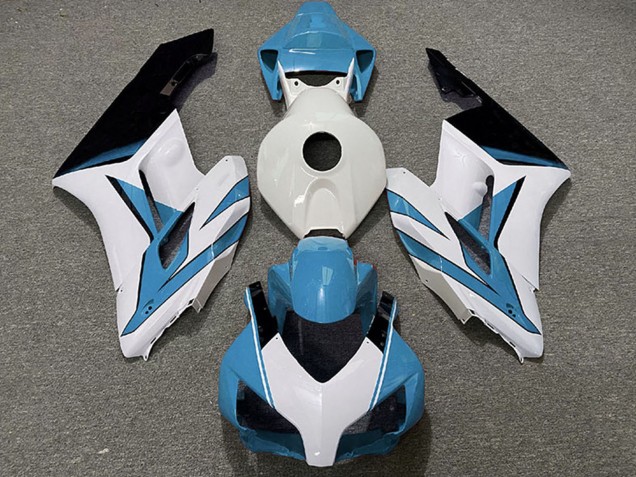 Lojas Carenagens Moto Honda CBR1000RR 2004-2005 - Azul Claro Branco Preto Brilhante