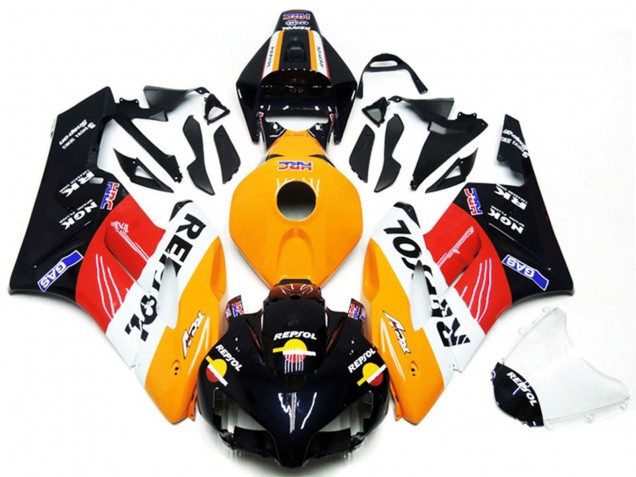 Lojas Kits Carenagem Moto Honda CBR1000RR 2004-2005 - Laranja Branco Vermelho Preto Brilhante Repsol