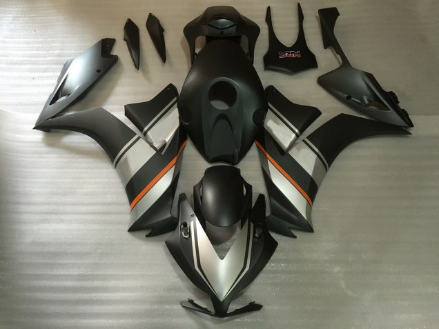 Lojas Carenagens Moto Honda CBR1000RR 2012-2016 - Prata Laranja Preto Fosco