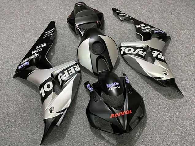 Lojas Carenagens Moto Honda CBR1000RR 2006-2007 - Prata Preto Fosco Repsol