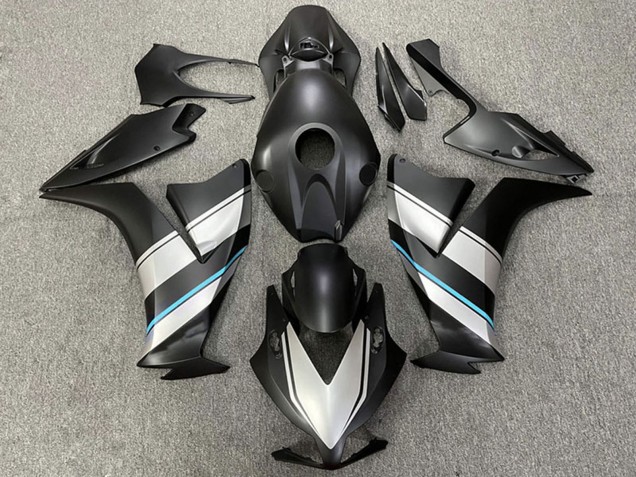 Lojas Carenagens Moto Honda CBR1000RR 2012-2016 - Prata Azul Claro Preto Fosco