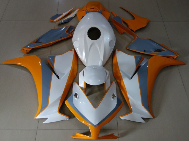Lojas Carenagens Moto Honda CBR1000RR 2012-2016 - Branco Laranja Cinzento