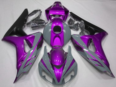 Lojas Carenagens Moto Honda CBR1000RR 2006-2007 - Nardo Cinzento Roxo Preto Fosco