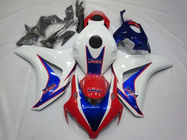 Lojas Carenagens Moto Honda CBR1000RR 2008-2011 - Branco Azul Vermelho HRC OEM Estilo