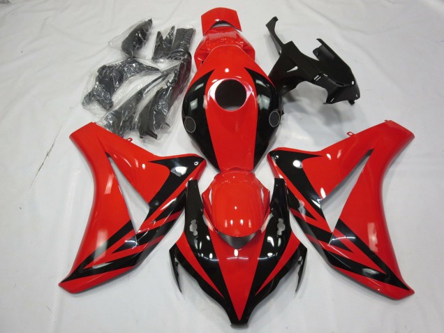 Lojas Carenagem Moto Honda CBR1000RR 2008-2011 - Vermelho Preto Brilhante OEM Estilo