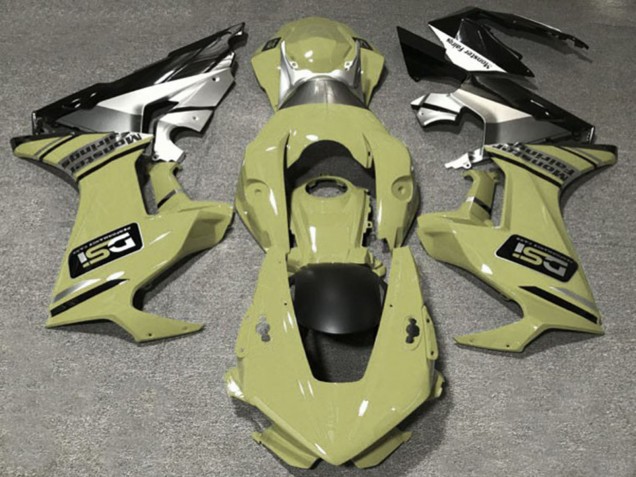 Lojas Carenagens Moto Honda CBR1000RR 2017-2023 - Oliva Branco Prata Preto Brilhante DSI