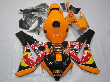Lojas Carenagens Moto Honda CBR1000RR 2008-2011 - Laranja Amarelo Preto Brilhante Red Bull