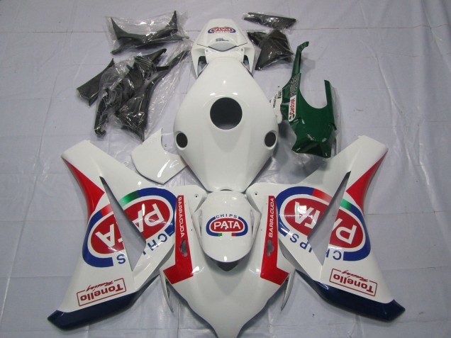 Lojas Carenagens Moto Honda CBR1000RR 2008-2011 - Branco Vermelho Azul Pata Castrol Tonello