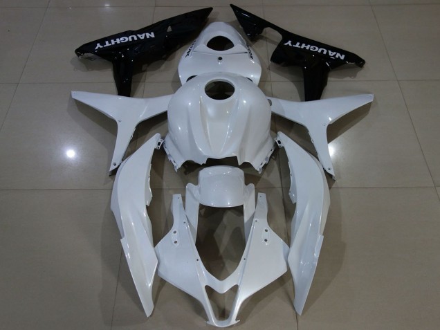 Lojas Carenagem Moto Honda CBR600RR 2007-2008 - Branco Preto Brilhante