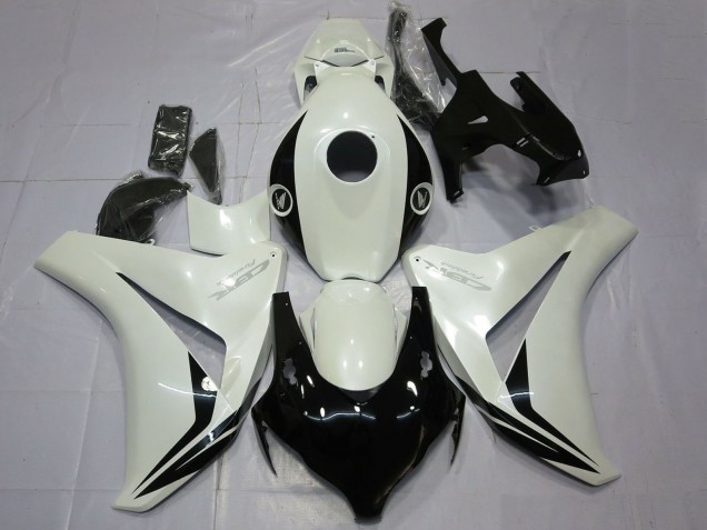 Lojas Carenagens Moto Honda CBR1000RR 2008-2011 - Branco Pérola Preto Brilhante