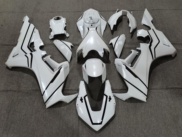 Lojas Carenagens Moto Honda CBR1000RR 2017-2024 - Branco Pérola Preto Linha
