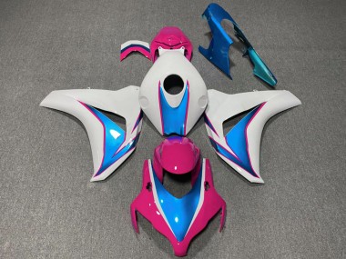 Lojas Carenagens Moto Honda CBR1000RR 2008-2011 - Branco Azul Rosa