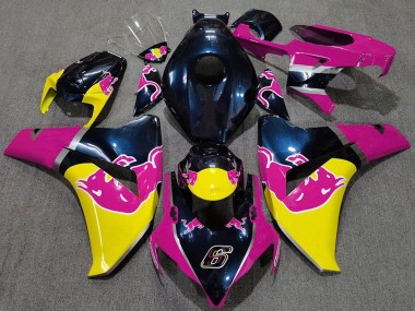 Lojas Carenagens Moto Honda CBR1000RR 2008-2011 - Azul Escuro Rosa Amarelo Red Bull